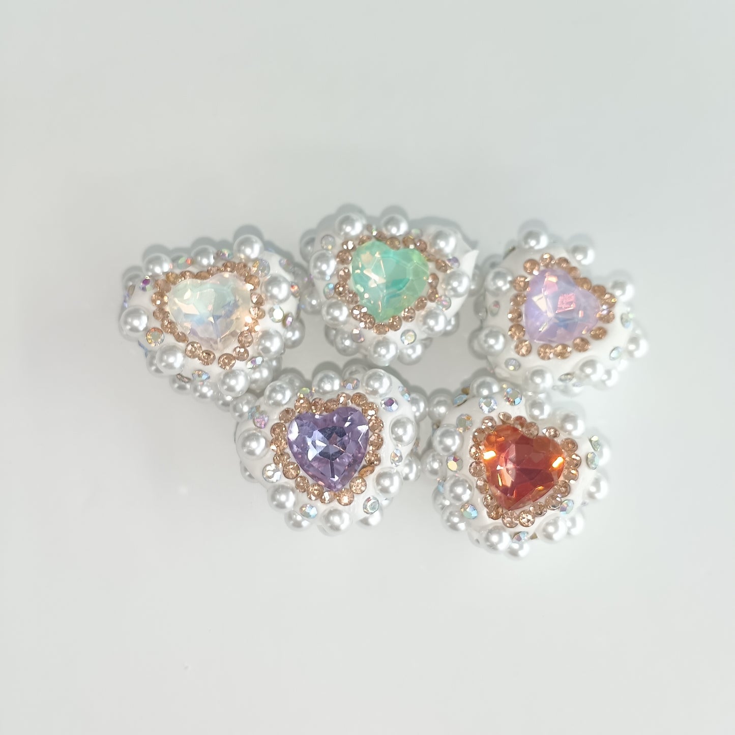 Western Region Princess Mocha Diamond Pearl clay love beads DIY mobile phone chain bag pendant beaded 5$10 accessories