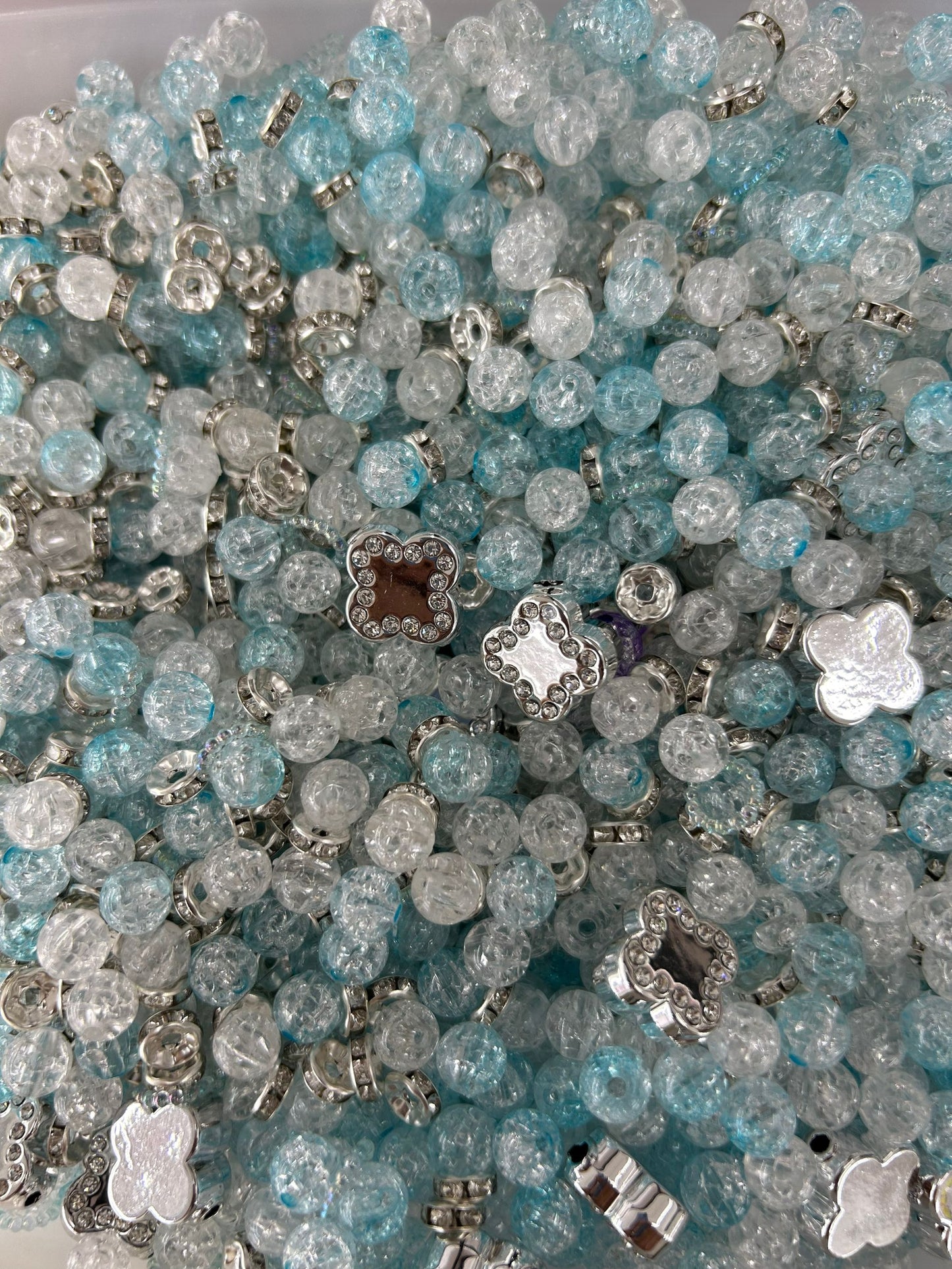 Mixed Colors Cracked Acrylic Spacer Beads Loose Beads For Jewelry Making DIY Beadable Pen Bracelet Accessories