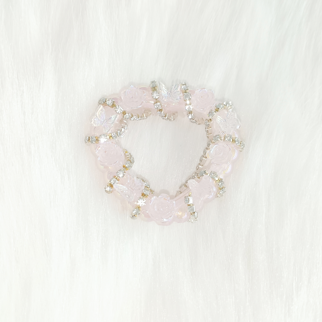 Super Fairy pendant Pearl Rose Butterfly Diamond chain Fairy tag pendant $10 8