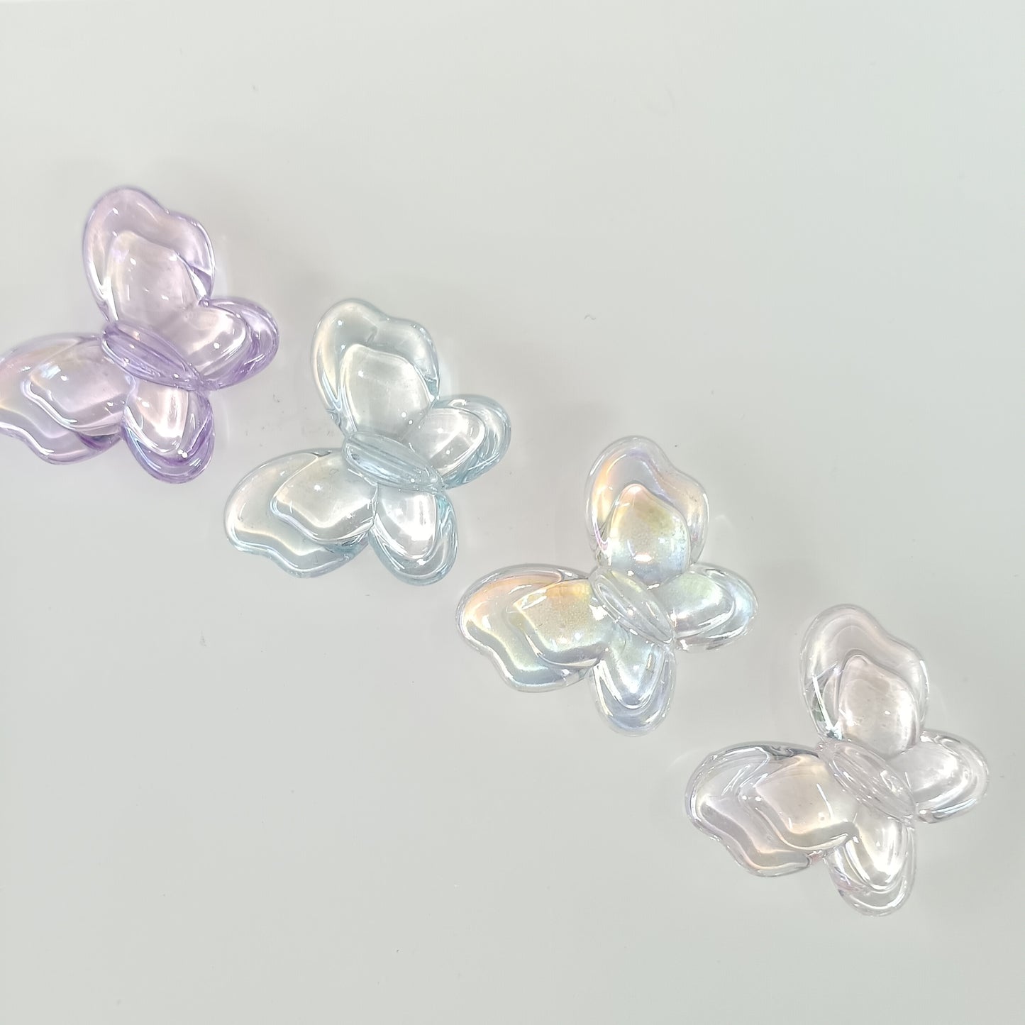 diy super fairy bright transparent butterfly sweet cute girl everything accessories 50 mixed color butterfly