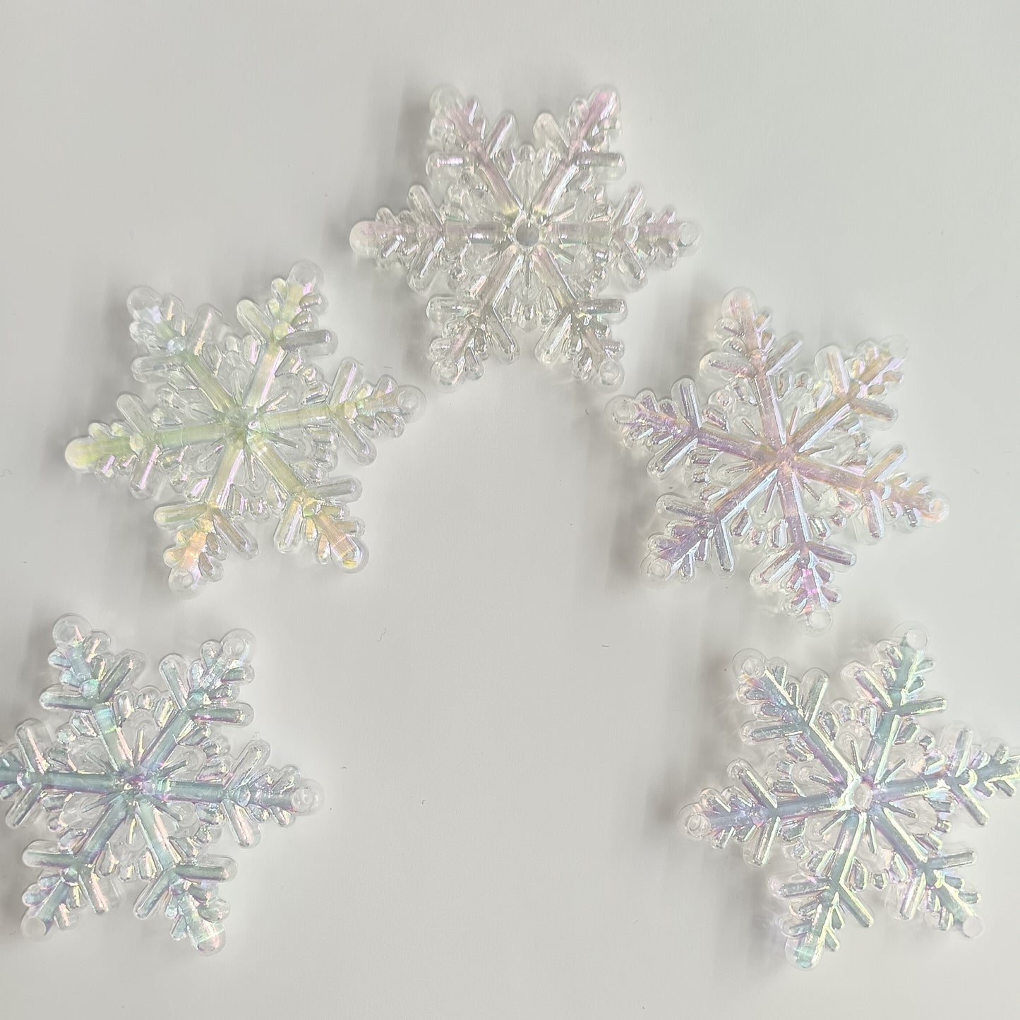 Heart Make Winter Limited Snowflake Resin Accessories Handmade diy Cream glue Laser Clear jewelry card brick pain Pack $5 20