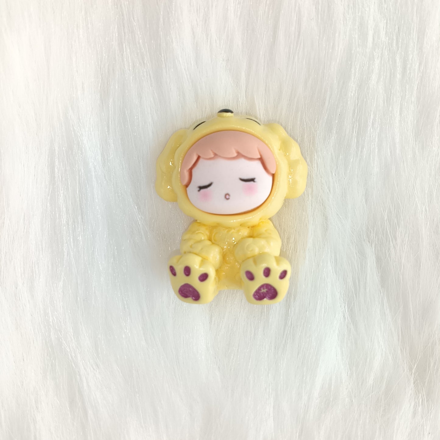 Creative Sitting posture adorable doll Dog diy cream glue resin accessories Car table decoration key chain pendant $10 10 pieces
