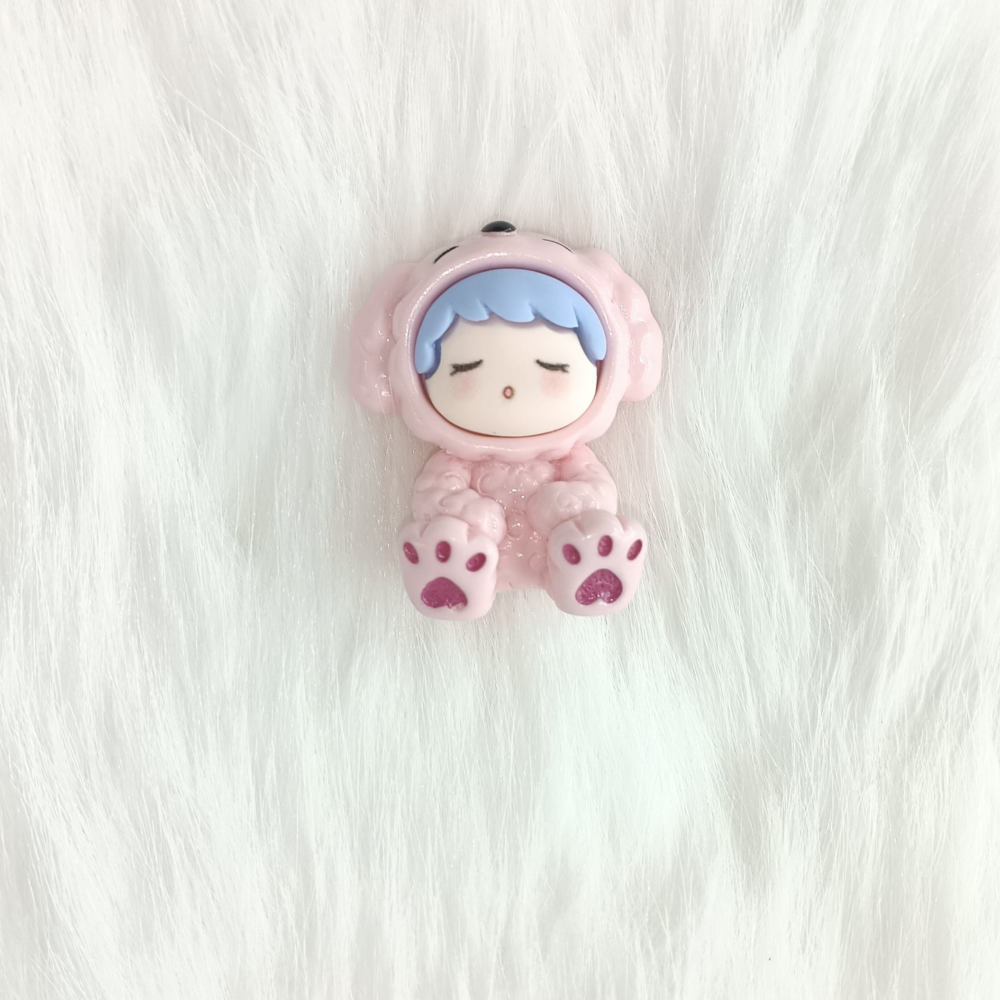 Creative Sitting posture adorable doll Dog diy cream glue resin accessories Car table decoration key chain pendant $10 10 pieces