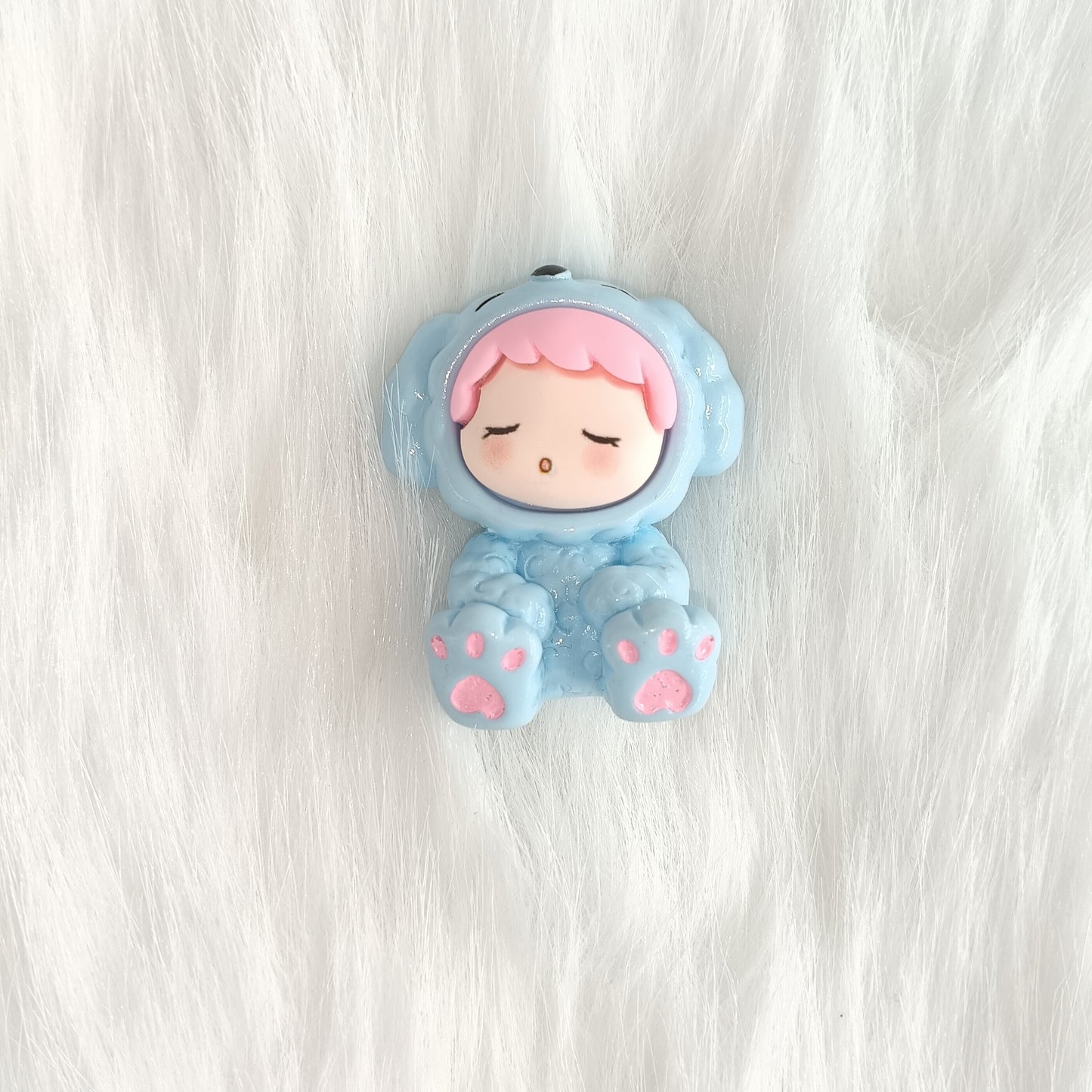 Creative Sitting posture adorable doll Dog diy cream glue resin accessories Car table decoration key chain pendant $10 10 pieces