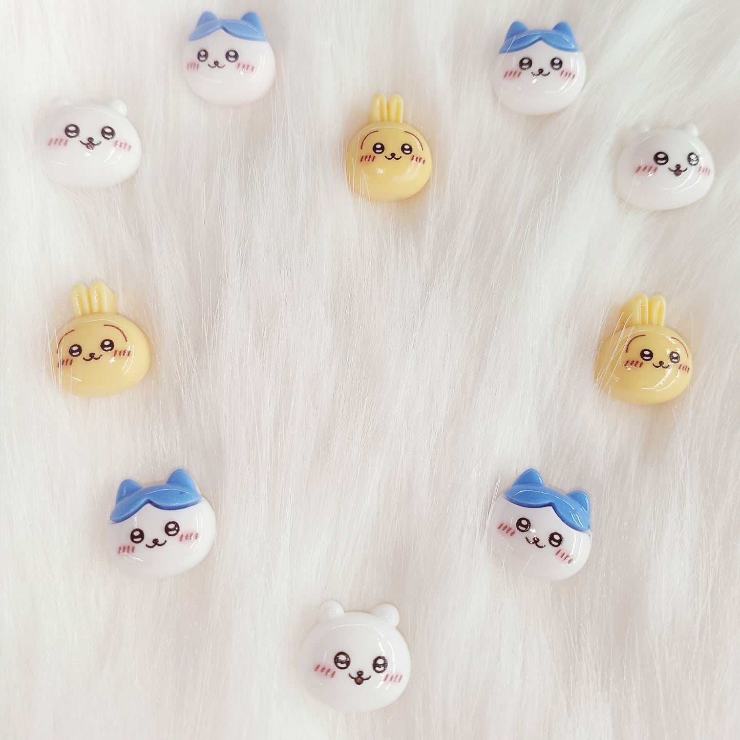 Super cute chiikawaDIY material niche design sense Chiikohachi Usachi Bracelet mobile pendant accessories $8 50 mixed color send