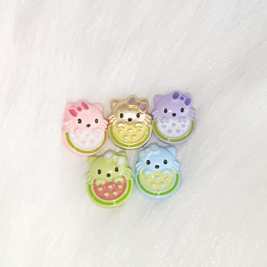 Hello Kitty diy Resin Accessories Cartoon Brightening Cream glue phone case Hairpin Headstring Handmade material $5 20 pieces