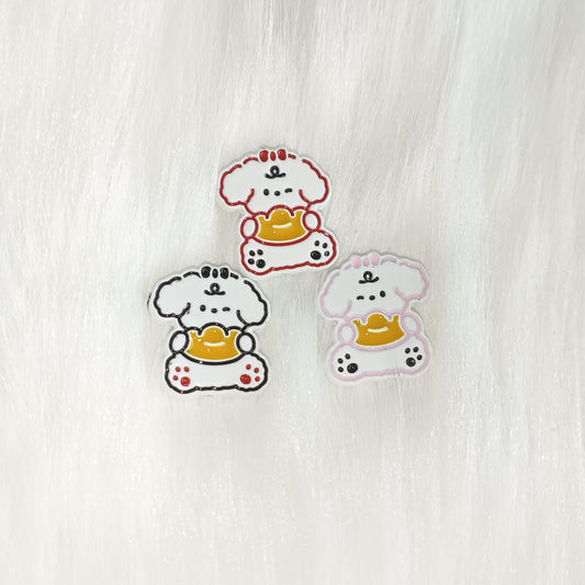 Instagram style cartoon cute resin line dog DIY accessories $5 10