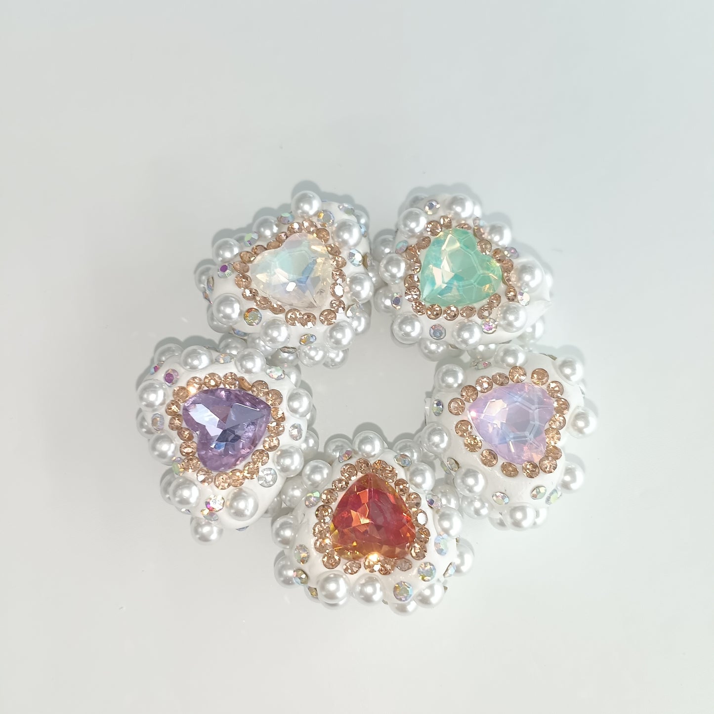 Western Region Princess Mocha Diamond Pearl clay love beads DIY mobile phone chain bag pendant beaded 5$10 accessories