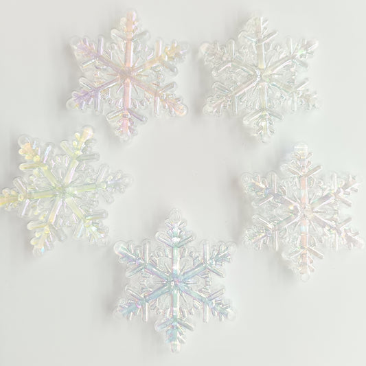 Heart Make Winter Limited Snowflake Resin Accessories Handmade diy Cream glue Laser Clear jewelry card brick pain Pack $5 20